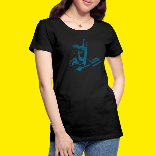 Walkman og lydkassette - Dame premium T-shirt