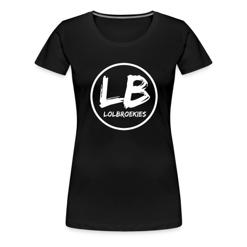 Lolbroekies Merchandise wit T-shirts - Vrouwen Premium T-shirt