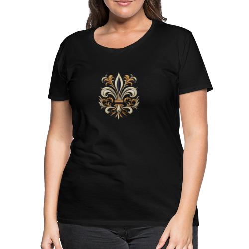 Baroque Fleur-de-Lis Flourish - Women's Premium T-Shirt