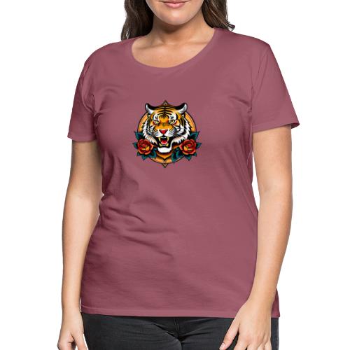 Hurja tiikeri tatuointi - Naisten premium t-paita