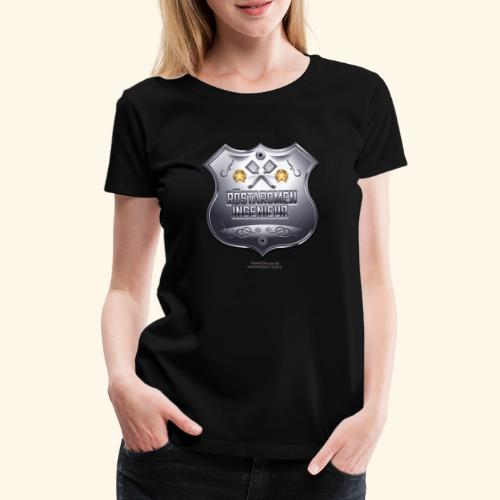 Grill T-Shirt Röstaromeningenieur Chrom Abzeichen - Frauen Premium T-Shirt