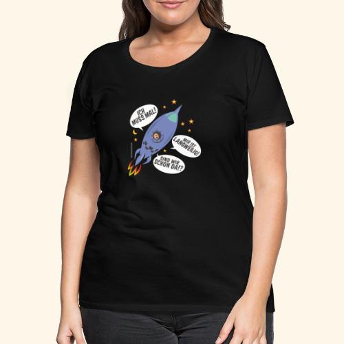 Astronaut in Rakete - Frauen Premium T-Shirt