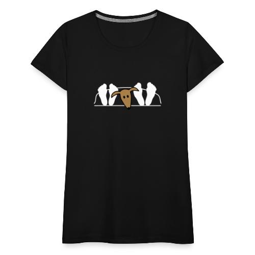 Galgo im Bett - Frauen Premium T-Shirt