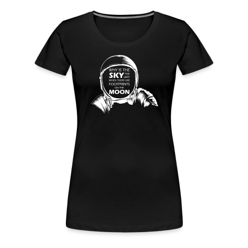 Astronaut - Footprints on the Moon - Frauen Premium T-Shirt