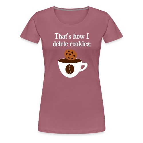 Cookies Kaffee Nerd Geek - Frauen Premium T-Shirt