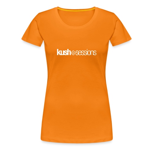KushSessions (white logo) - Vrouwen Premium T-shirt