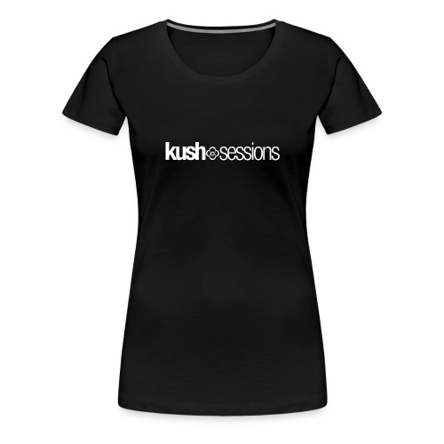 KushSessions (white logo) - Dame premium T-shirt