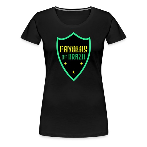 FAVELAS OF BRAZIL NOIR VERT DESIGN - T-shirt Premium Femme