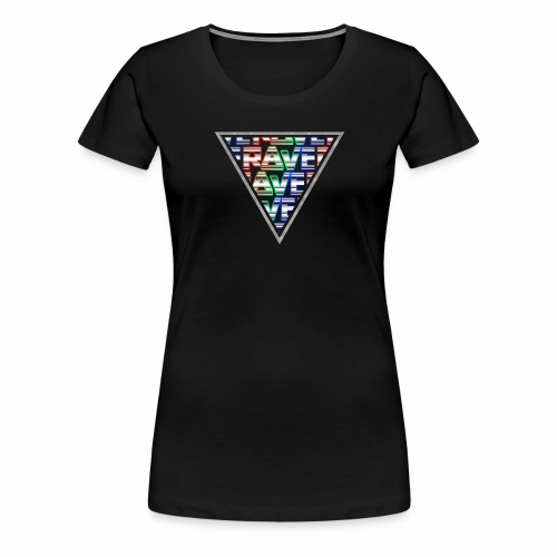 Rave Minimal Logo Techno Events Regenbogen Farben - Frauen Premium T-Shirt