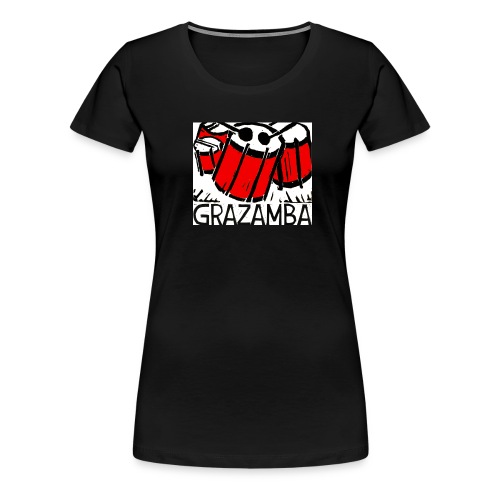 grazambatrommel300dpi 3 - Frauen Premium T-Shirt
