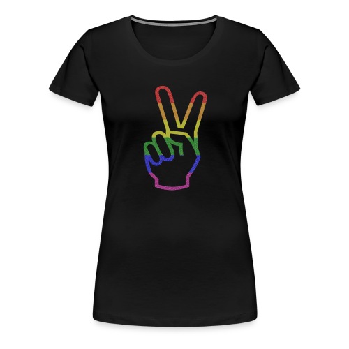 Peace-Hand-Used-Look - Frauen Premium T-Shirt