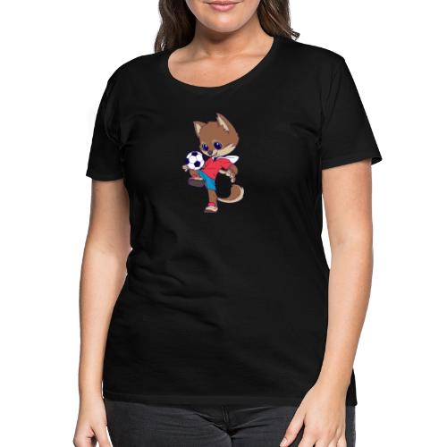 Fußball jonglierender Hund - Frauen Premium T-Shirt