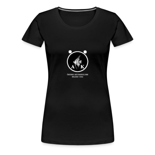 oeakloggamedtextvitaprickar - Premium-T-shirt dam