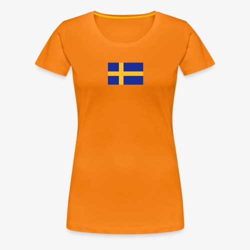 Svenska flaggan - Swedish Flag - Premium-T-shirt dam
