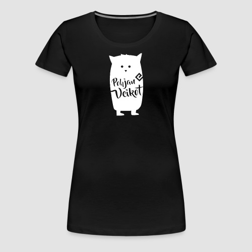 Veikko-pöllö valkoinen - Naisten premium t-paita