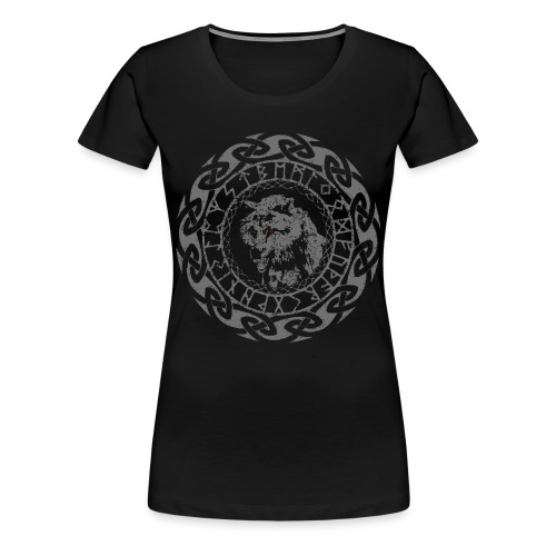 Fenrir Geri Freki Wolf Wikinger Tribal Runen - Frauen Premium T-Shirt