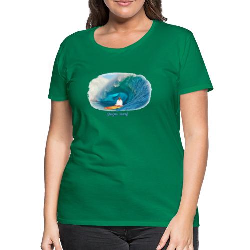 Yoga surf - Premium-T-shirt dam