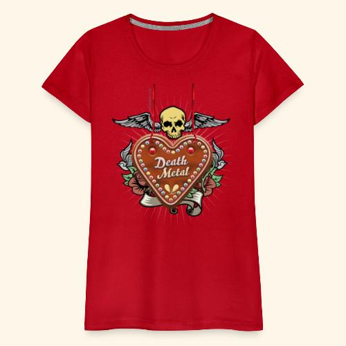 Lebkuchenherz Death Metal für Heavy Metal Fans - Frauen Premium T-Shirt