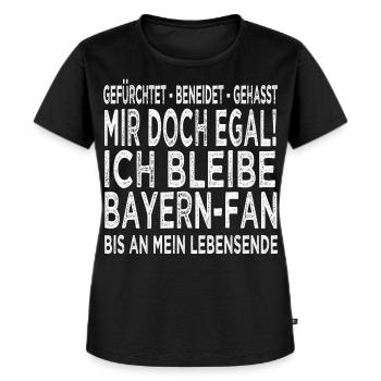Bayern Fan - Frauen Premium Bio T-Shirt - Schwarz - Vorne - Selfina (174cm)