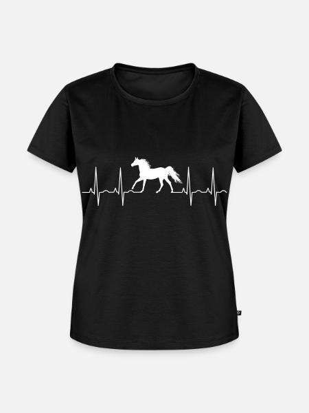 Pferd - Frauen Premium Bio T-Shirt - Schwarz