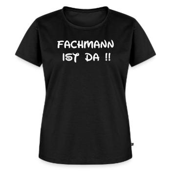 Sprüche,Spruch,Lustig,Arbeit,Spaß,humor,lustige - Frauen Premium Bio T-Shirt - Schwarz - Vorne - Selfina (174cm)