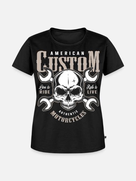 Custom Motorräder Biker - Frauen Premium Bio T-Shirt - Schwarz