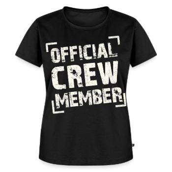 official crew member - Frauen Premium Bio T-Shirt - Schwarz - Vorne - Selfina (174cm)