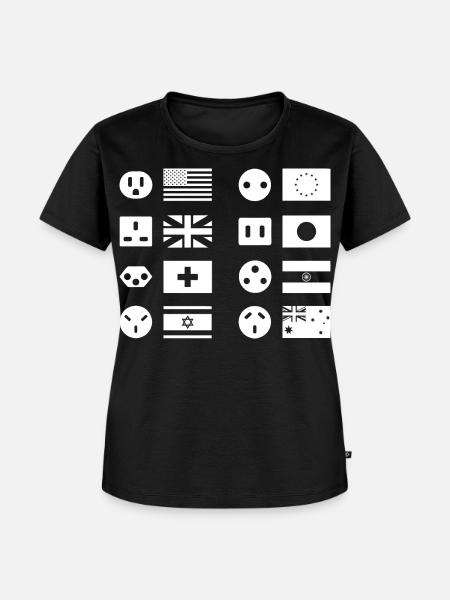 Steckdosen - Frauen Premium Bio T-Shirt - Schwarz