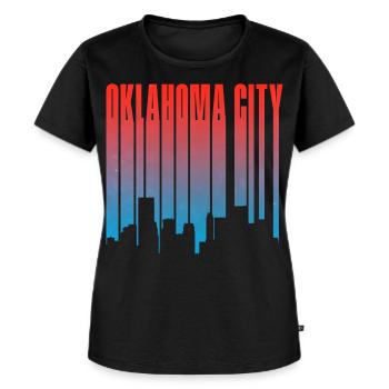 Pente de la ligne d’horizon d’Oklahoma City - T-shirt Premium bio Femme - noir - Devant - Selfina (174cm)