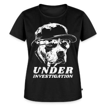 Pitbull - Under Investigation - Frauen Premium Bio T-Shirt - Schwarz - Vorne - Selfina (174cm)