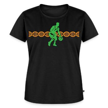Basketball DNS DNA Streetball | Farben änderbar - Frauen Premium Bio T-Shirt - Schwarz - Vorne - Selfina (174cm)