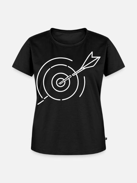 Zielscheibe Skizze - Frauen Premium Bio T-Shirt - Schwarz