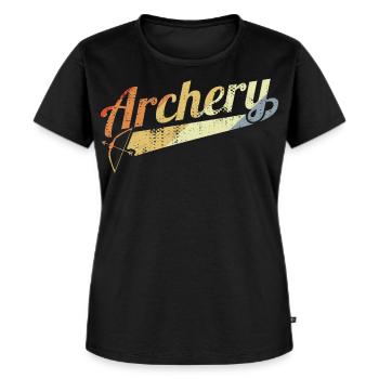 Bogenschießen - Frauen Premium Bio T-Shirt - Schwarz - Vorne - Selfina (174cm)