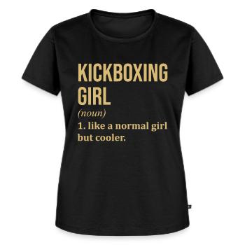 Kickboxen - Frauen Premium Bio T-Shirt - Schwarz - Vorne - Selfina (174cm)