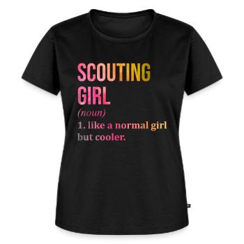 Scout Scout Scout - T-shirt Premium bio Femme - noir - Devant - Selfina (174cm)