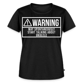 Ukulele - Women's Premium Organic T-shirt - black - Front - Selfina (174cm)
