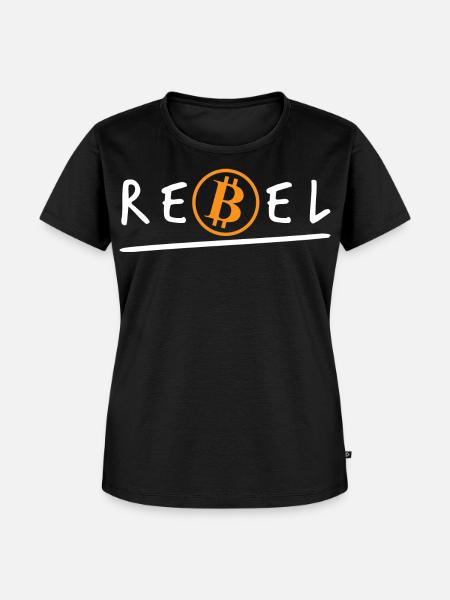 Bitcoin Rebel Krypto BTC - Frauen Premium Bio T-Shirt - Schwarz