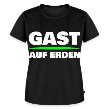 Gast auf Erden Christlich Glaube Jesus - Frauen Premium Bio T-Shirt - Schwarz - Vorne - Selfina (174cm)