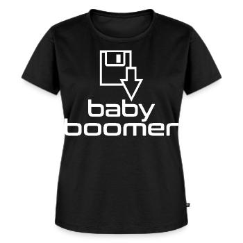 Disquette Baby Boomer - T-shirt Premium bio Femme - noir - Devant - Selfina (174cm)