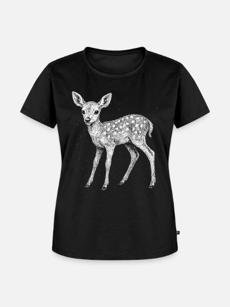 Rehkitz - Frauen Premium Bio T-Shirt - Schwarz