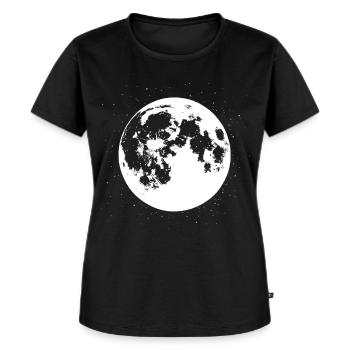 Vollmond-Vibes - Frauen Premium Bio T-Shirt - Schwarz - Vorne - Selfina (174cm)
