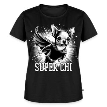 Super chien Chihuahua héros Cape Chi Chis cadeau - T-shirt Premium bio Femme - noir - Devant - Selfina (174cm)