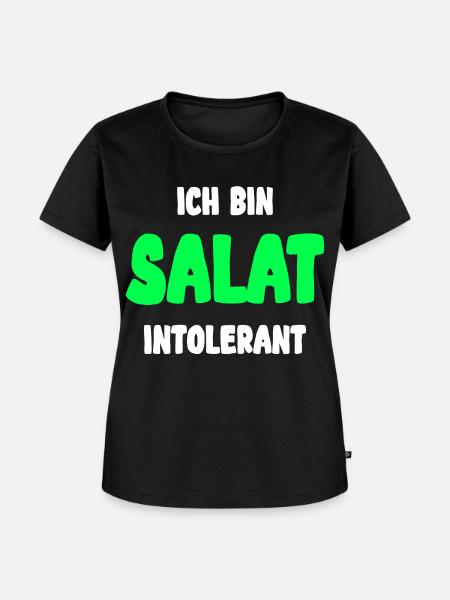 Ich Bin Salat Intolerant Fleischesser - Frauen Premium Bio T-Shirt - Schwarz