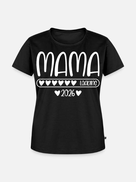 Mama 2026 loading - Frauen Premium Bio T-Shirt - Schwarz