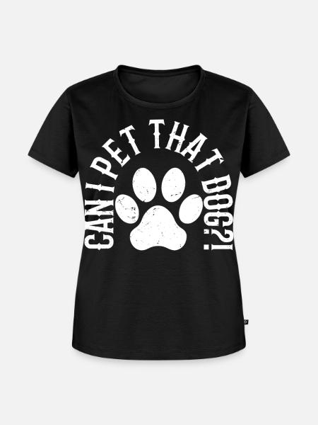 Hundepfote mit Schriftzug - Frauen Premium Bio T-Shirt - Schwarz