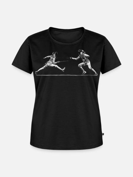 Fechten - Frauen Premium Bio T-Shirt - Schwarz