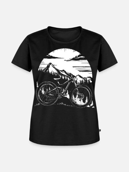Mountainbike - Frauen Premium Bio T-Shirt - Schwarz