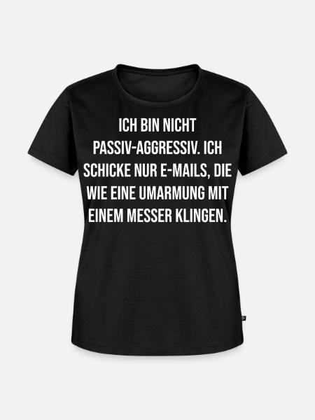 Schneidende E-Mail Umarmung - Frauen Premium Bio T-Shirt - Schwarz