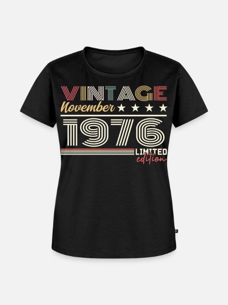 November 1976 - Frauen Premium Bio T-Shirt - Schwarz