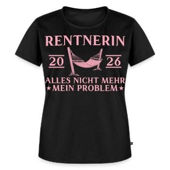 Rentnerin 2026 Kollegin Abschied Rente - Frauen Premium Bio T-Shirt - Schwarz - Vorne - Selfina (174cm)